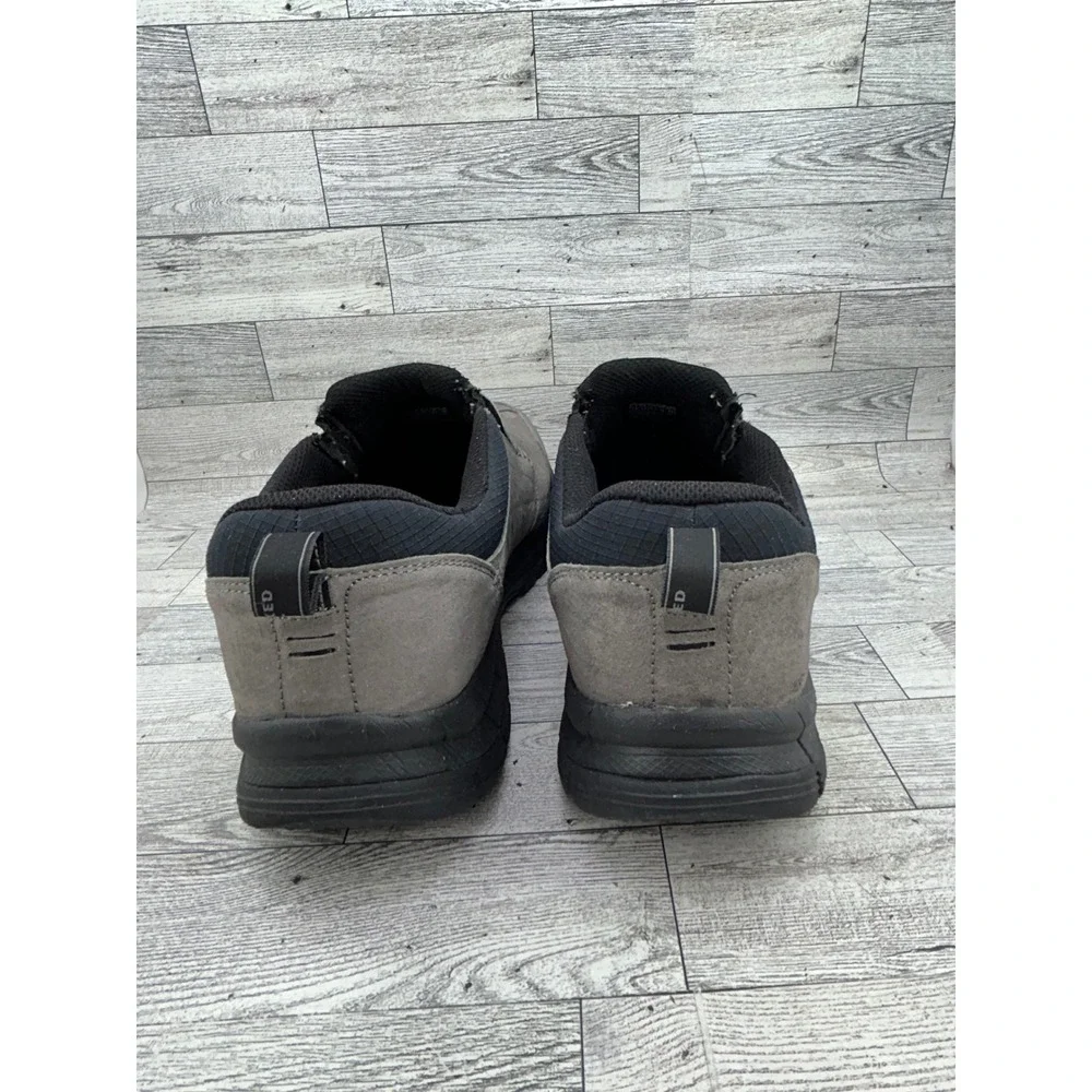 Skechers Men Relaxed Fit Memory Foam Slip On Leather Loafers Gray 51292 Size 14